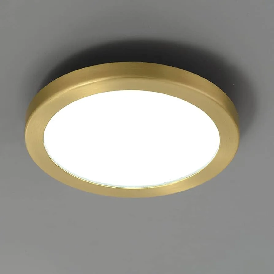 Round Brushed Gold Ceiling Downlight