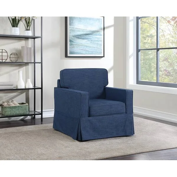 Halona Blue Slipcovered Armchair