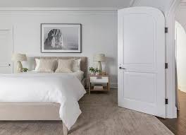 Beige Tufted Fabric Bed