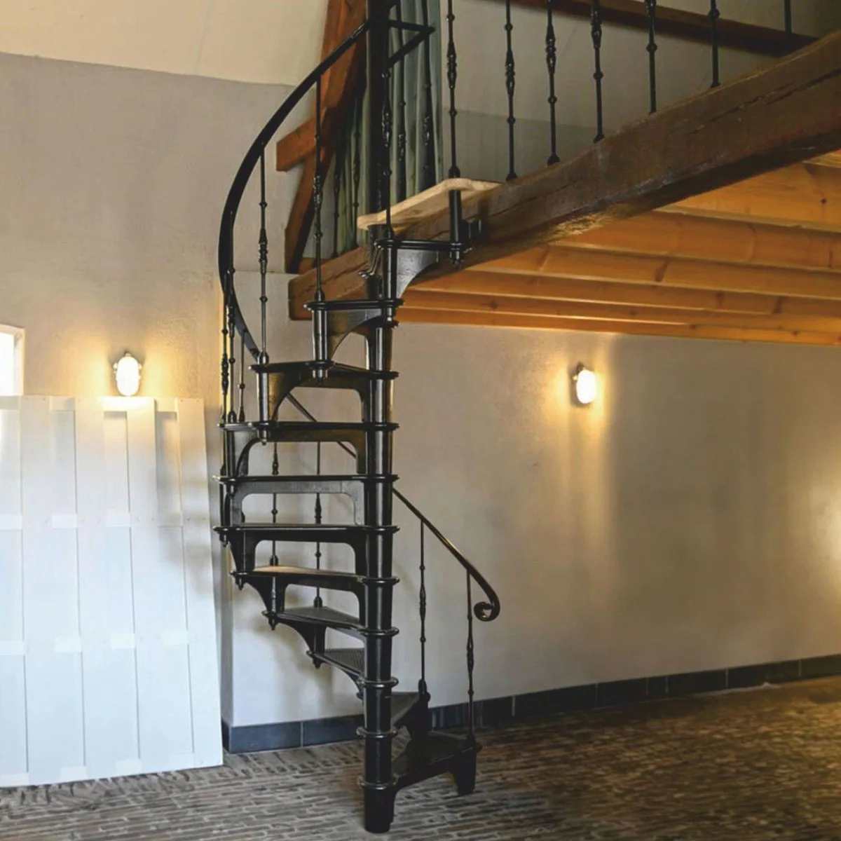 Rustic Iron Spiral Staircase