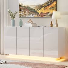 Lianna White Floating Sideboard