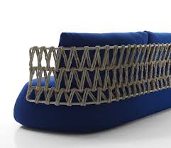 B&B Italia Blue Woven Outdoor Lounge Chair