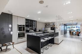 DOCA Modern Matte Black Kitchen Island