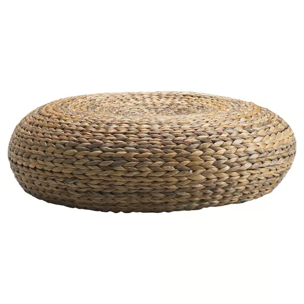 Round Woven Floor Pouf