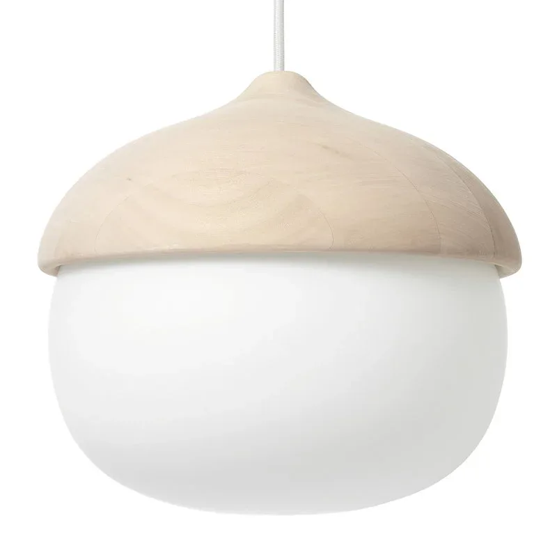Mater Terho Wood and Glass Pendant Light