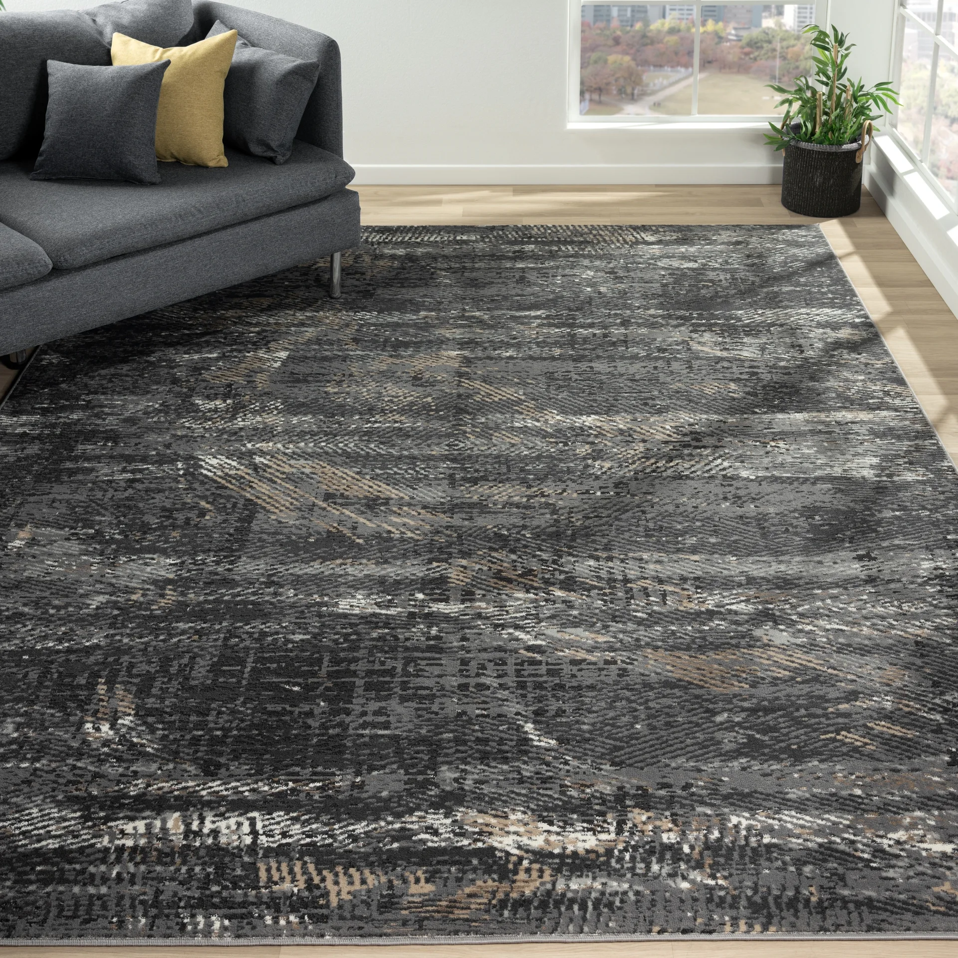 Kalaty Lumina Distressed Abstract Area Rug