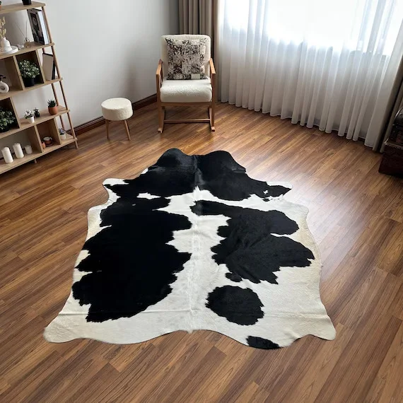Black and White Cowhide Rug