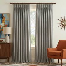Solid Gray Pinch Pleat Curtains