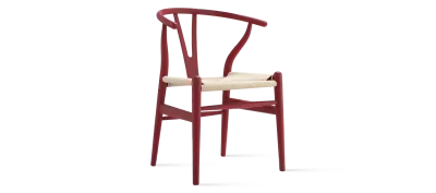 Red Wishbone Dining Chair