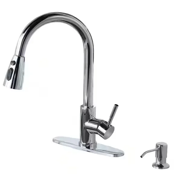 AVITAS Chrome Gooseneck Kitchen Faucet