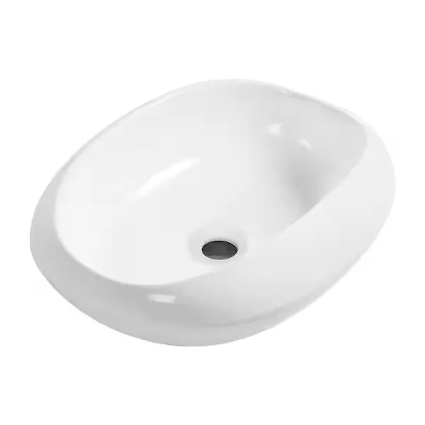 White Ceramic Oval Vessel Sink