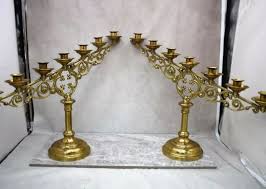 Antique Brass Arched Wall Candelabra Sconce