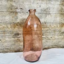 Pink Glass Decorative Bottle Vase