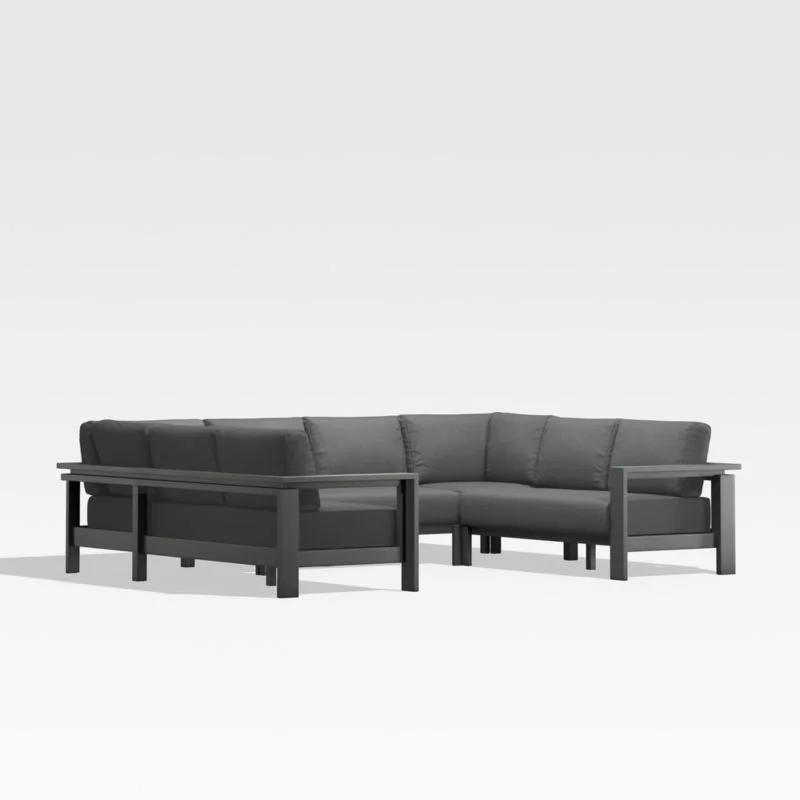 Walker Modern Metal Outdoor Sectional Sofa