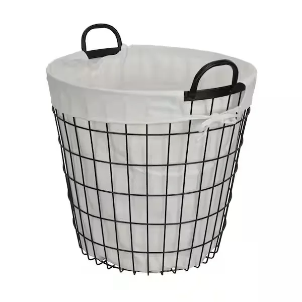 Victoria Black Wire Laundry Hamper