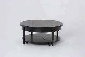 Austen Black Round Wood Coffee Table