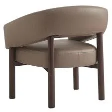 Curved Leather Armchair