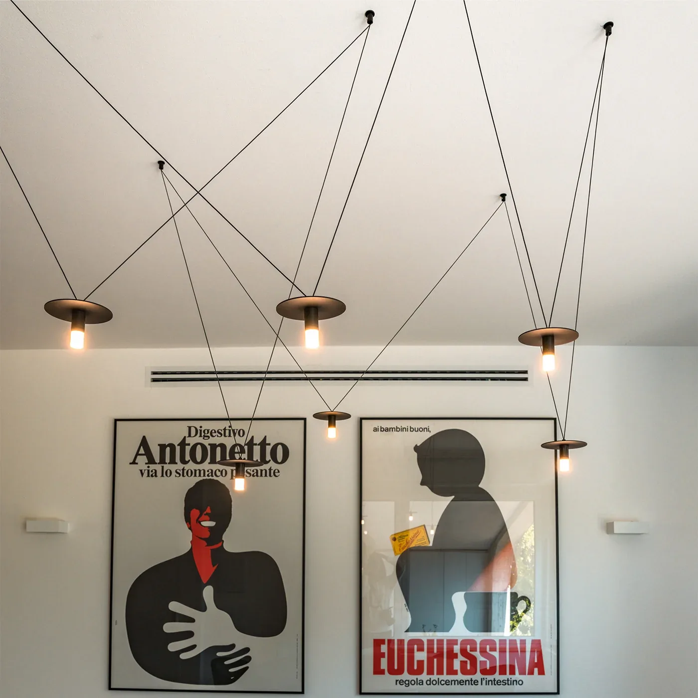 Matte Black Multi Light Pendant Fixture