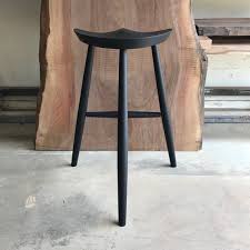 Modern Black Wooden Stool