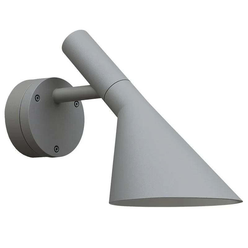 Matte Gray Metal Wall Sconce