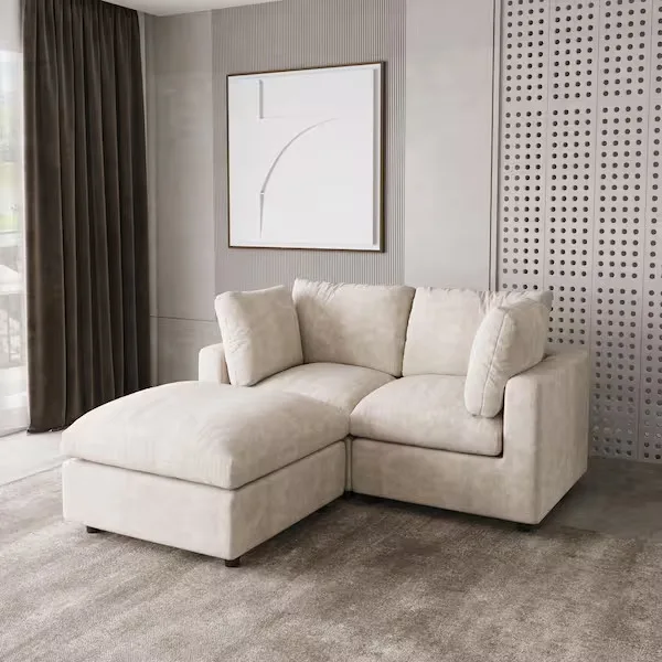 Beige Modular Sectional Sofa