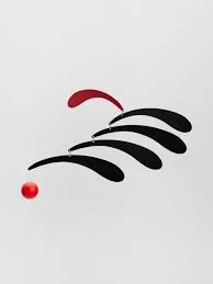 Flensted Flowing Rhythm Red and Black Hanging Mobile