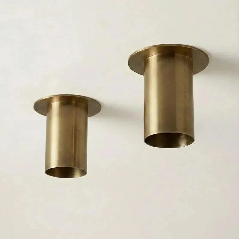 Brushed Brass Cylinder Surface Mount Downlight