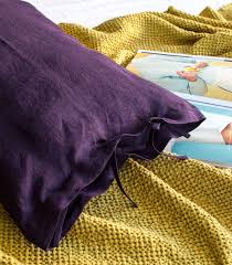 Plum Linen Bedding Set