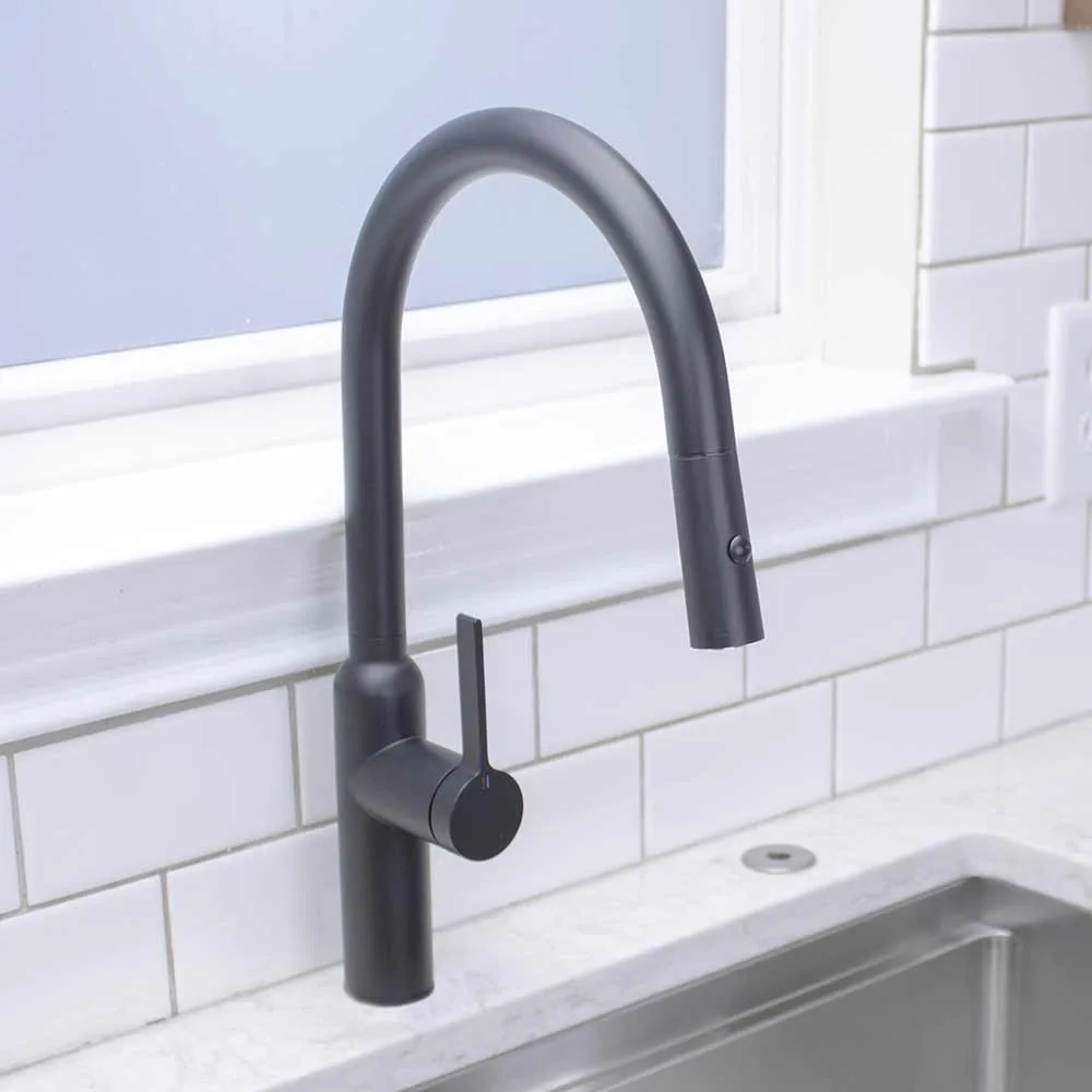 Claudette Matte Black Kitchen Faucet