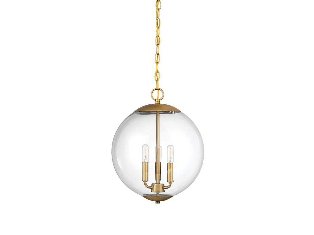 Antique Gold Glass Pendant Light