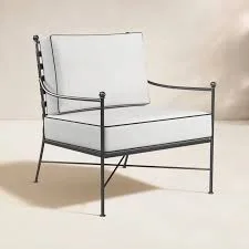 Lucier Modern Metal Outdoor Armchair