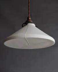 Matte Porcelain Conical Pendant Light