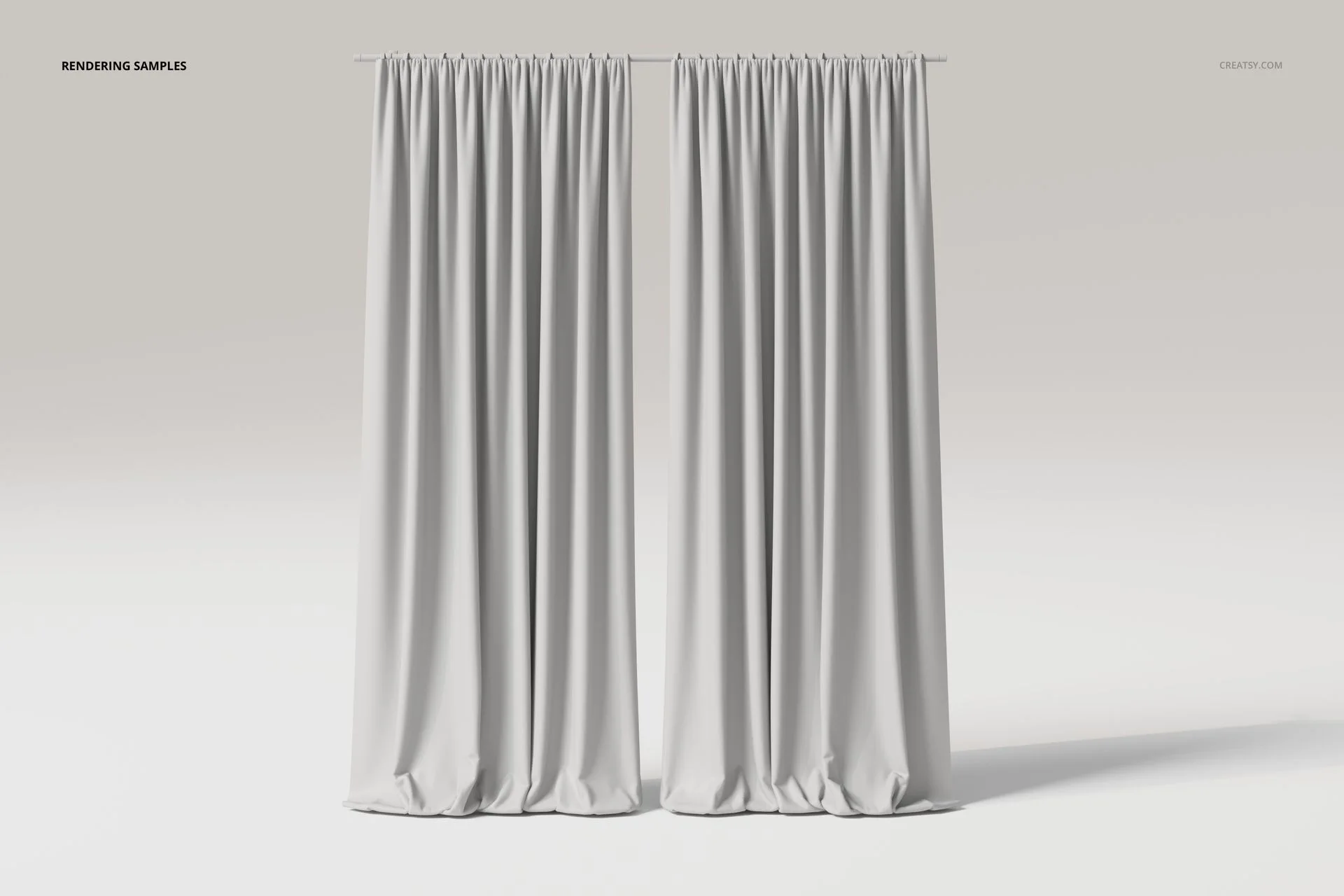 Solid Gray Velvet Window Curtains