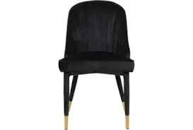Relle Black Velvet Upholstered Dining Chair