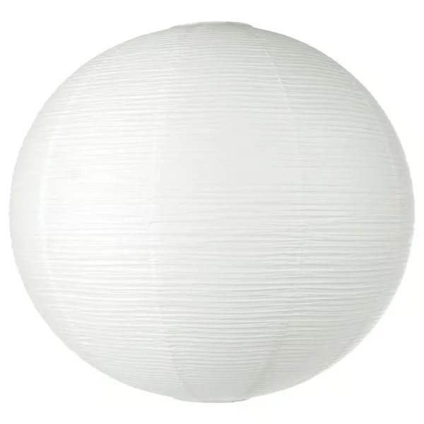 White Ribbed Paper Lantern Pendant Light