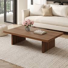 Modern Rectangular Wood Coffee Table