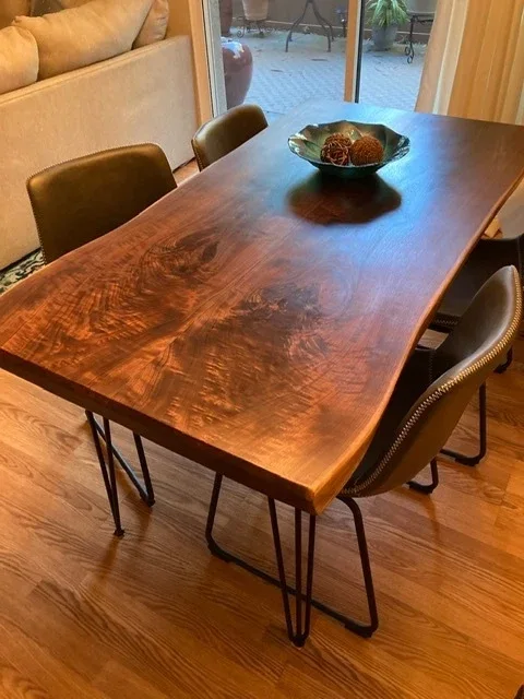 Rectangular Live Edge Dining Table