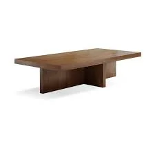 Minimalist Rectangular Wood Coffee Table