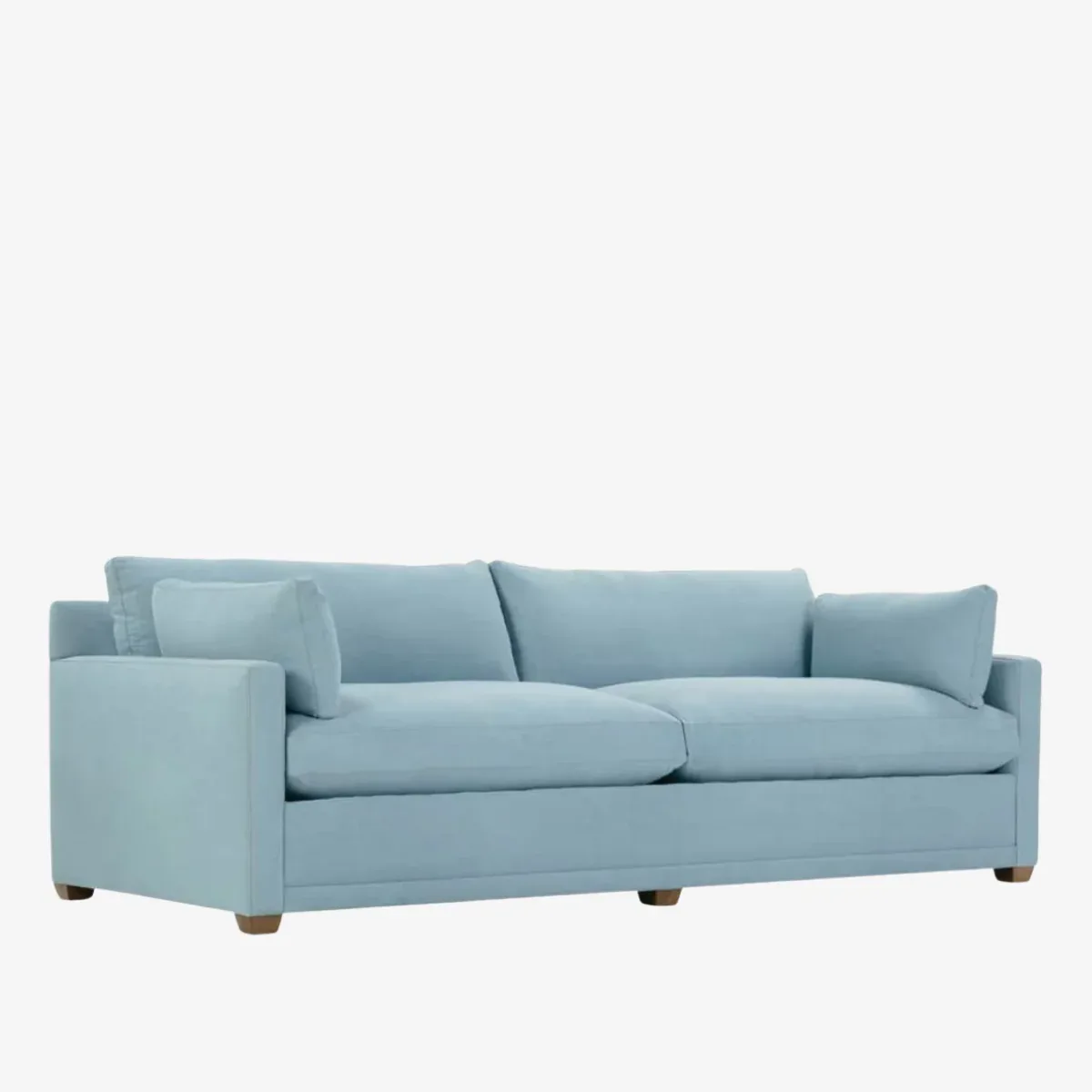 Sylvie Denim Solid Blue Fabric Sofa