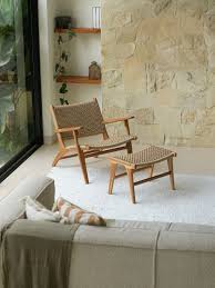 Woven Rattan Accent Armchair