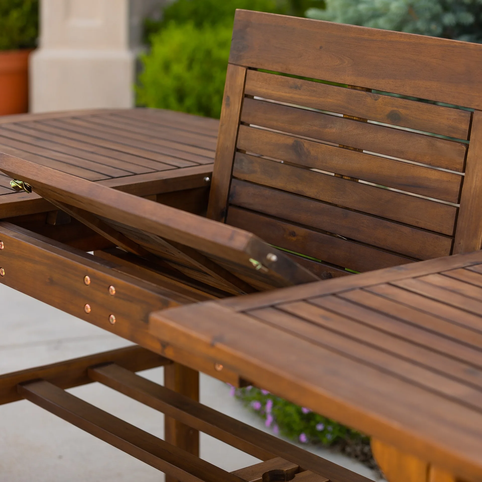 Rectangular Wood Outdoor Dining Table