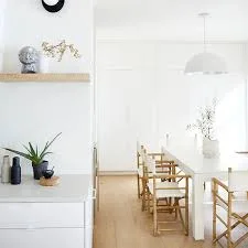 Portico Minimalist White Rectangular Dining Table