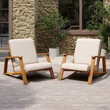 Brayson Natural Wood Outdoor Lounge Chair