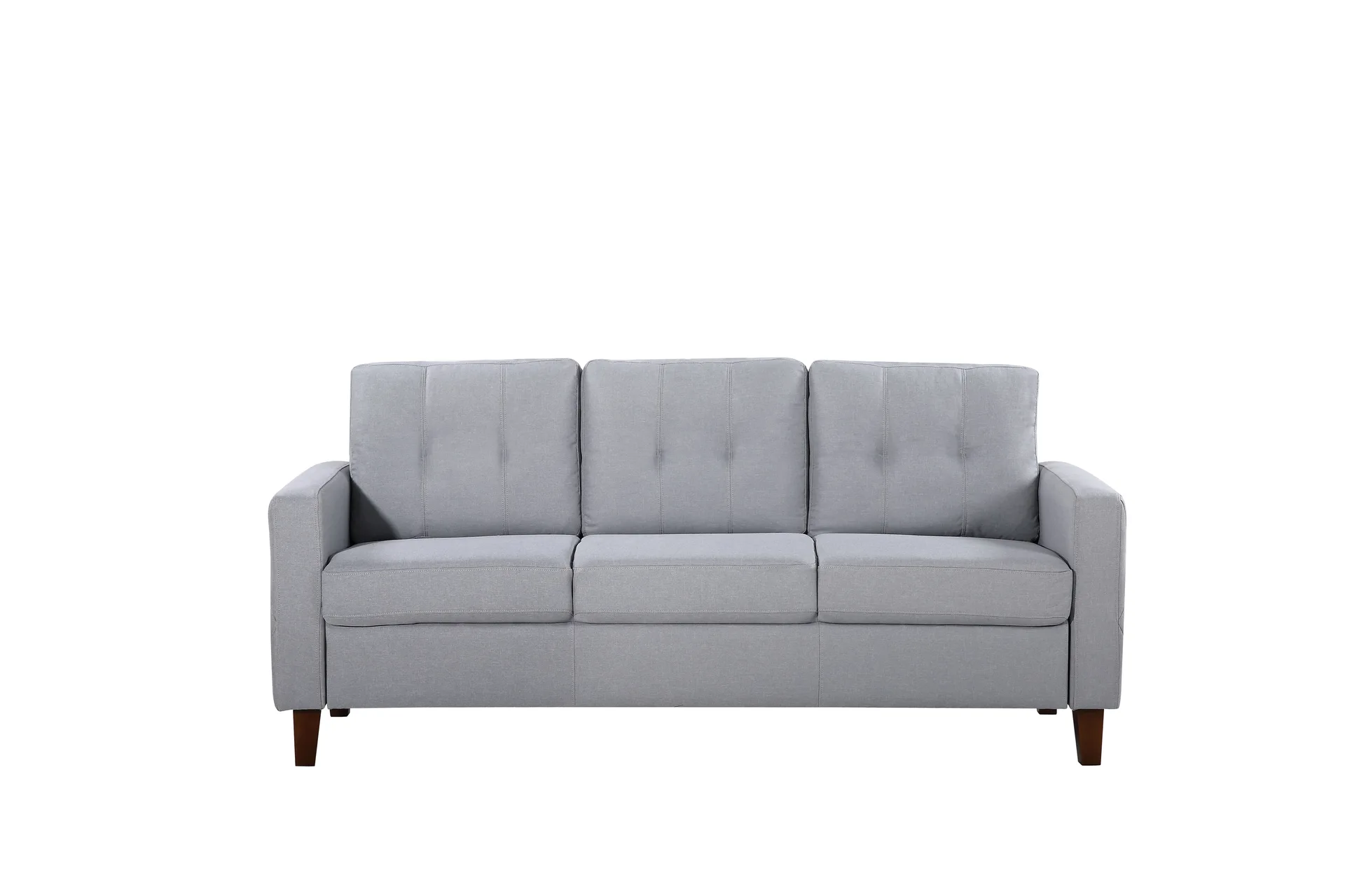Rossetti Gray Tufted Fabric Sofa