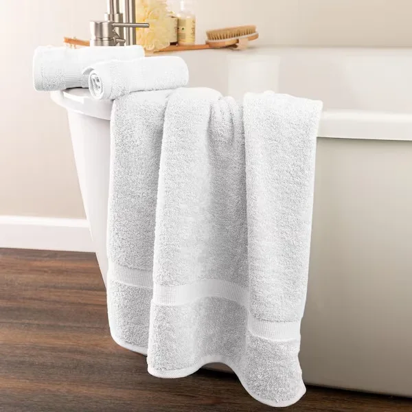 Classic White Cotton Bath Towel