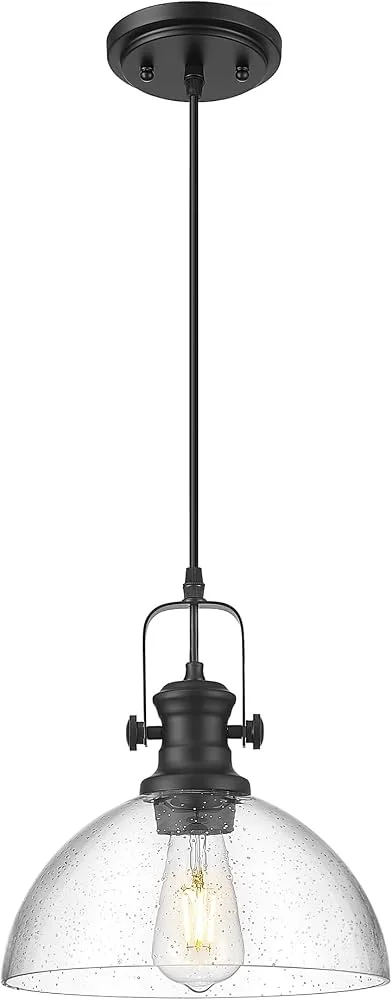 Matte Black Farmhouse Pendant Light