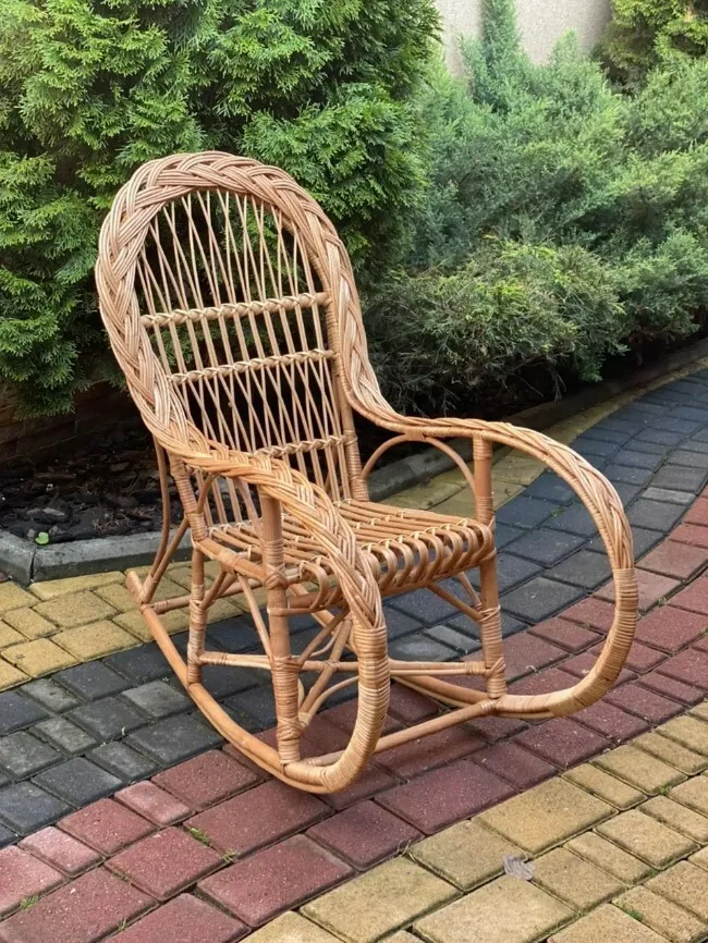 Natural Rattan Rocking Chair