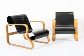 Alvar Aalto Paimio Black Bentwood Armchair