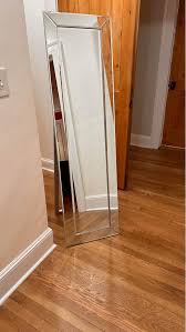 Rectangular Polished Silver Full Length Mirror