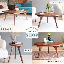 Oval Wooden Side Table
